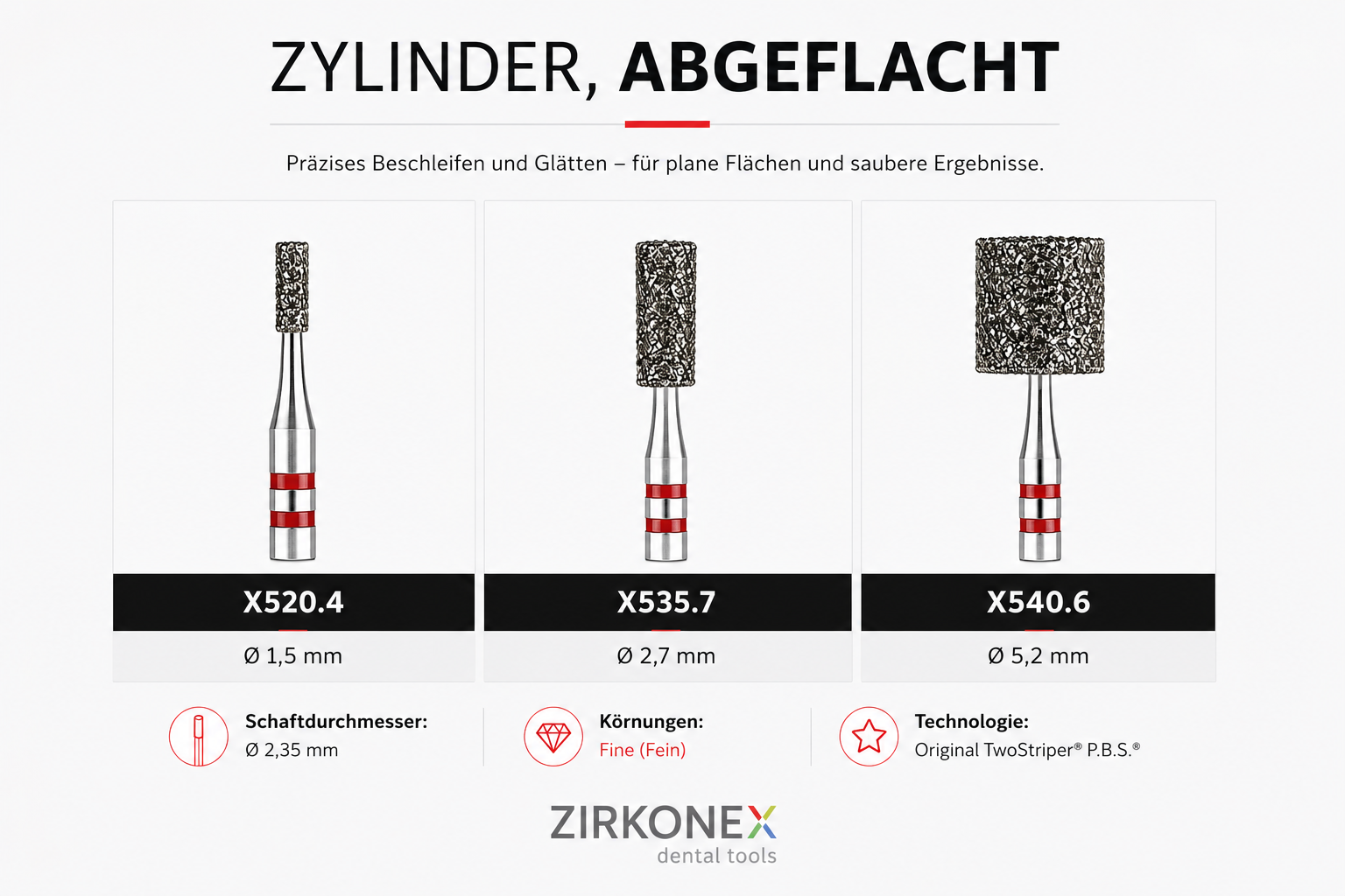 Two Striper Zylinder Abgeflacht HP