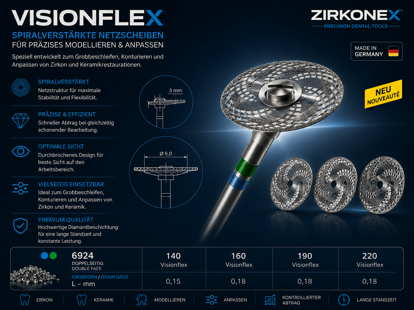 Visonflex  Spiralverstärkte Netzscheibe