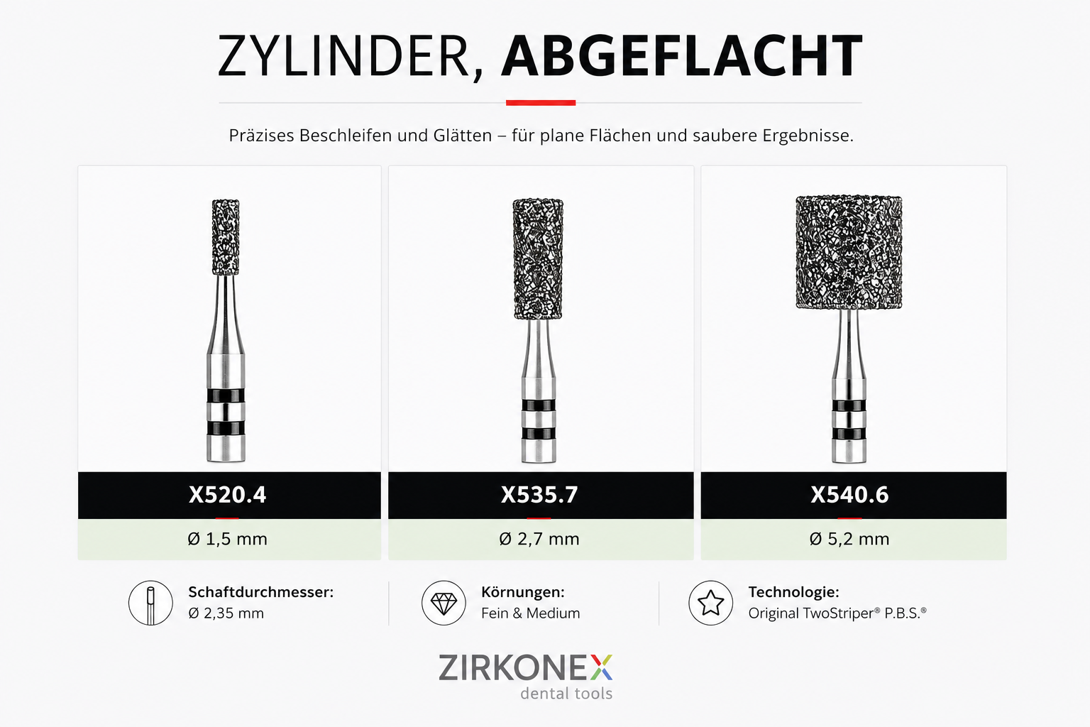 Two Striper Zylinder Abgeflacht HP